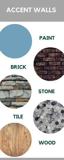 infographic of accent wall materials